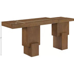 Consolle rettangolare nera/marrone/naturale, stile contemporaneo, 1 pezzo