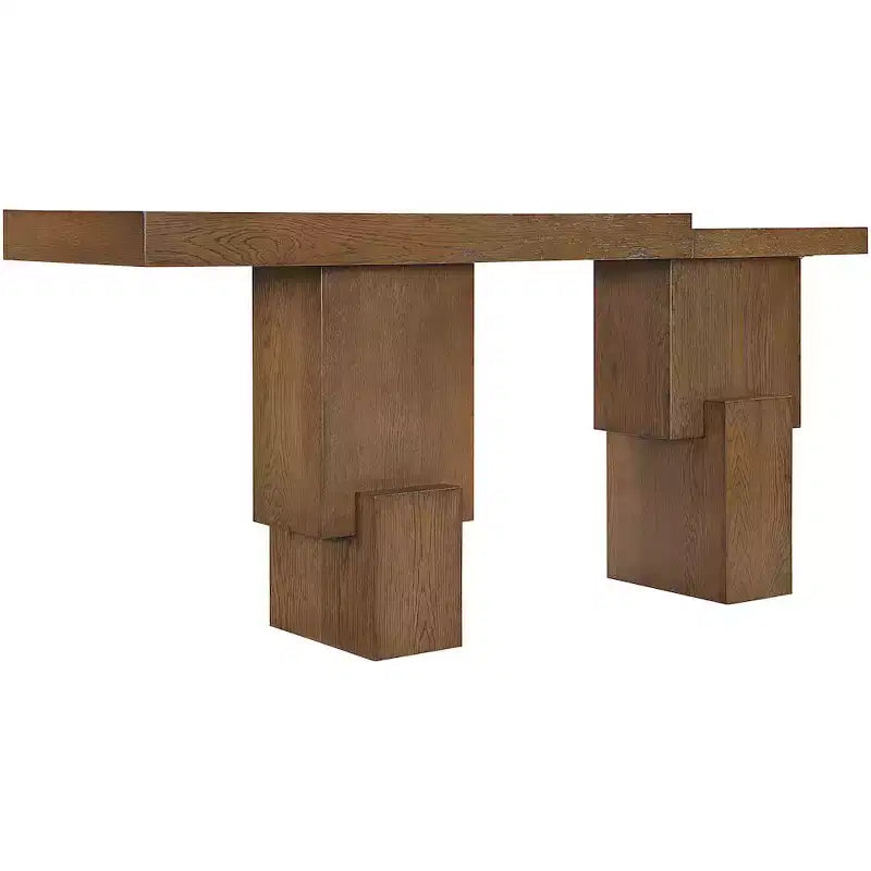 Consolle rettangolare nera/marrone/naturale, stile contemporaneo, 1 pezzo