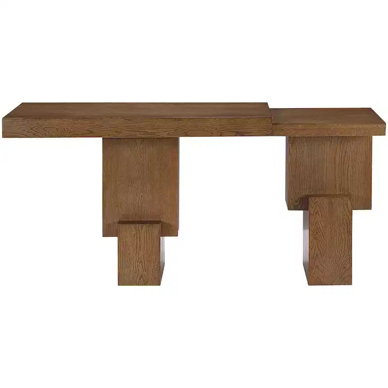 Consolle rettangolare nera/marrone/naturale, stile contemporaneo, 1 pezzo