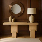 Consolle rettangolare nera/marrone/naturale, stile contemporaneo, 1 pezzo