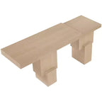 Consolle rettangolare nera/marrone/naturale, stile contemporaneo, 1 pezzo