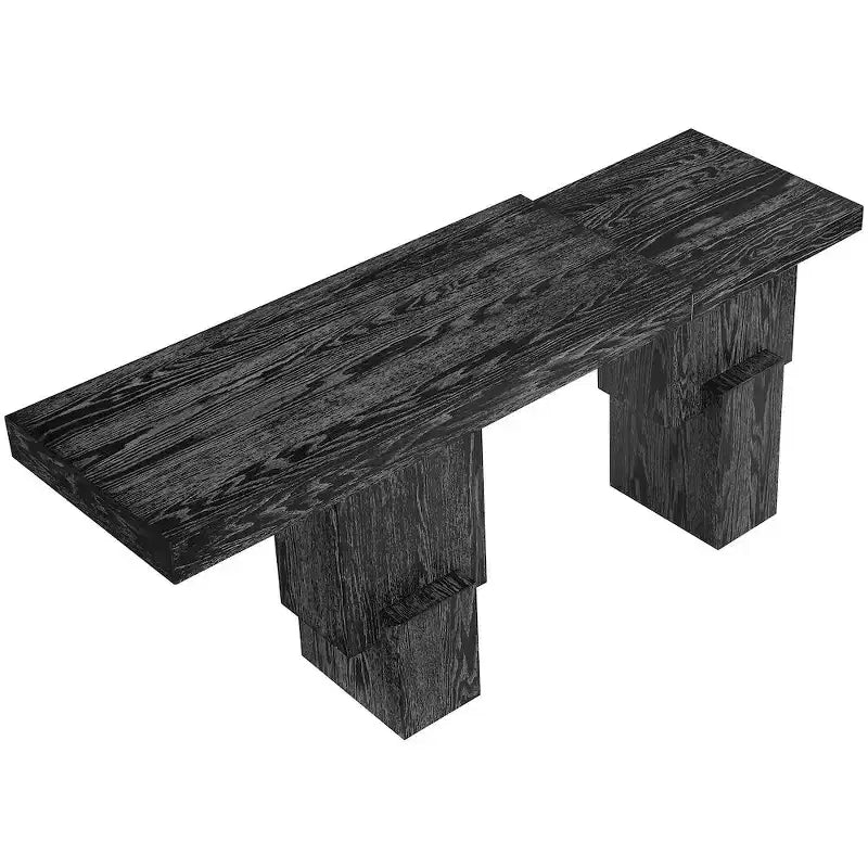 Consolle rettangolare nera/marrone/naturale, stile contemporaneo, 1 pezzo