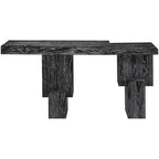 Consolle rettangolare nera/marrone/naturale, stile contemporaneo, 1 pezzo