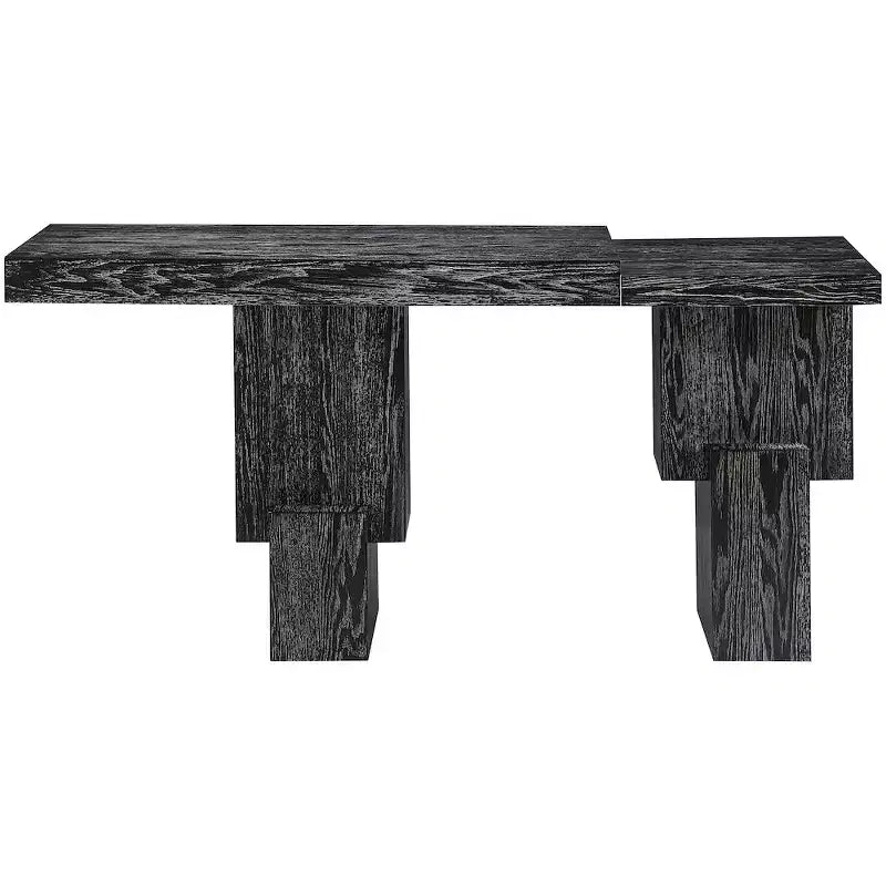 Consolle rettangolare nera/marrone/naturale, stile contemporaneo, 1 pezzo