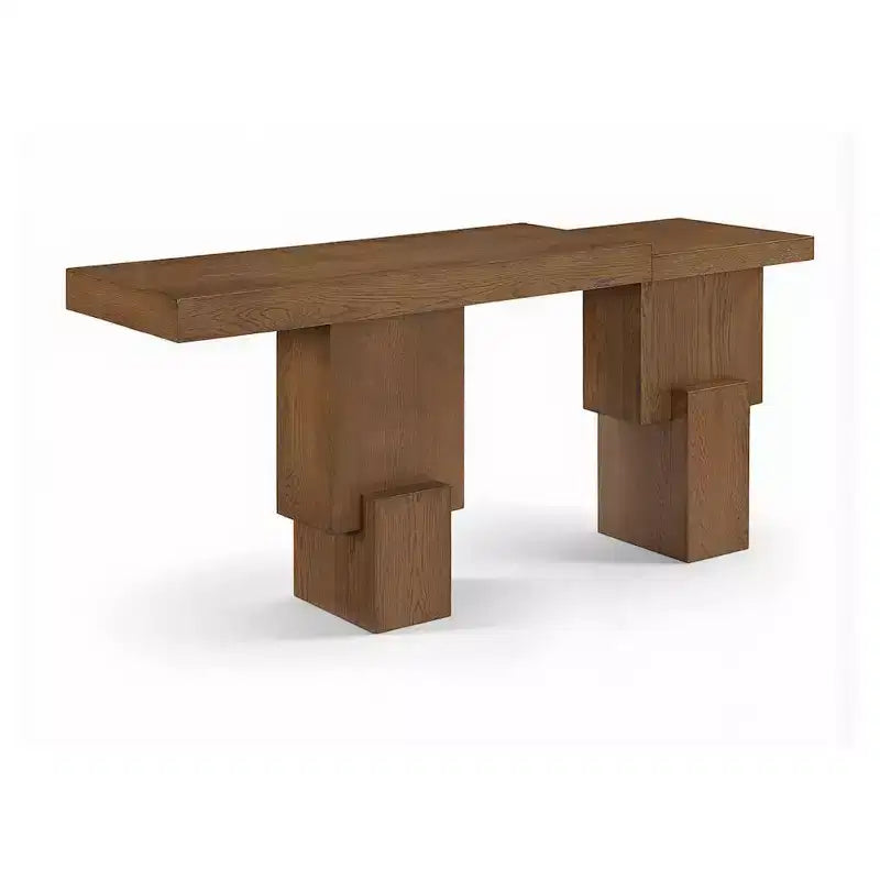Consolle rettangolare nera/marrone/naturale, stile contemporaneo, 1 pezzo