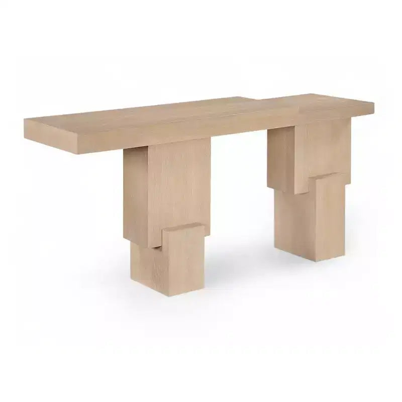 Consolle rettangolare nera/marrone/naturale, stile contemporaneo, 1 pezzo