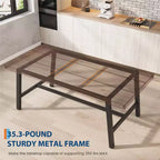 Tavolo da pranzo rettangolare industriale in noce grigio / noce / legno naturale, 6-8 posti