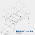 Tavolo da pranzo rettangolare industriale in noce grigio / noce / legno naturale, 6-8 posti