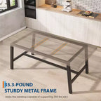 Tavolo da pranzo rettangolare industriale in noce grigio / noce / legno naturale, 6-8 posti