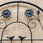 Traliccio in metallo nero, stile francese, confezione da 2 per piante rampicanti