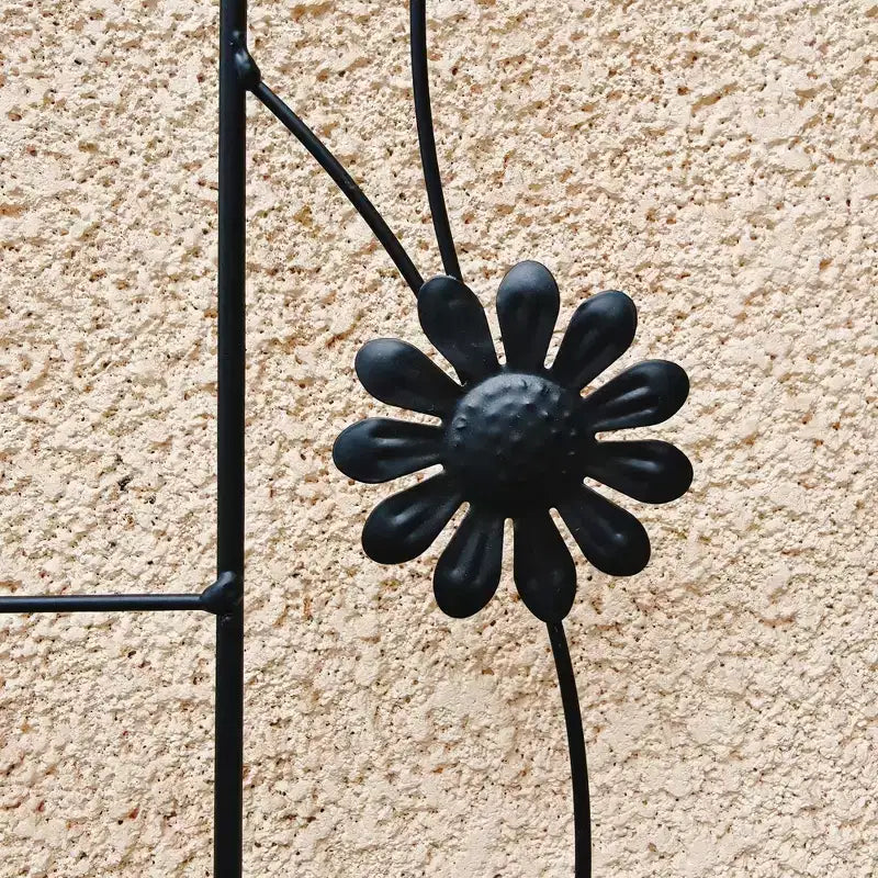 Traliccio in metallo nero, stile francese, confezione da 2 per piante rampicanti