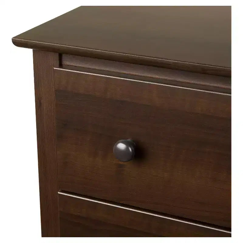 Comodino a 3 cassetti Espresso Brown, singolo