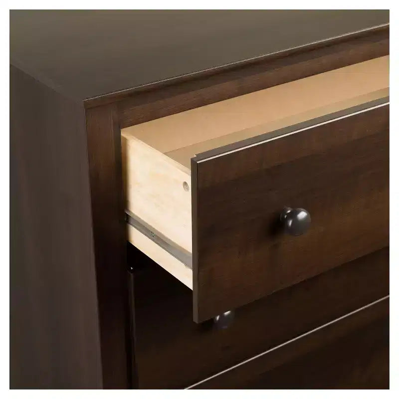 Comodino a 3 cassetti Espresso Brown, singolo