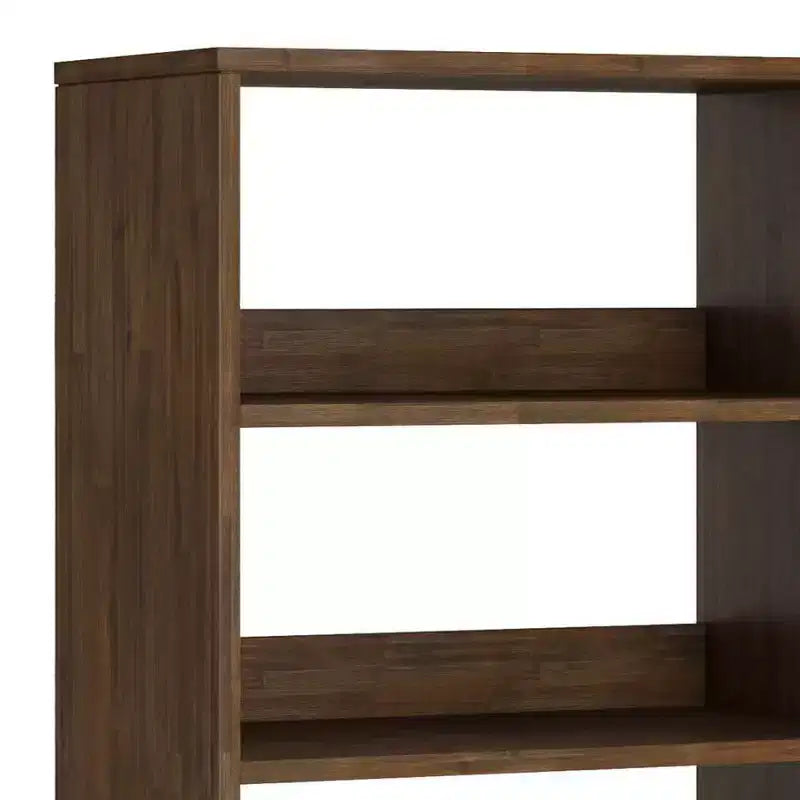Libreria alta in Marrone Rustico con Gambe a Forcina e Cassetto – Stile Industriale, Montaggio da 1 Persona