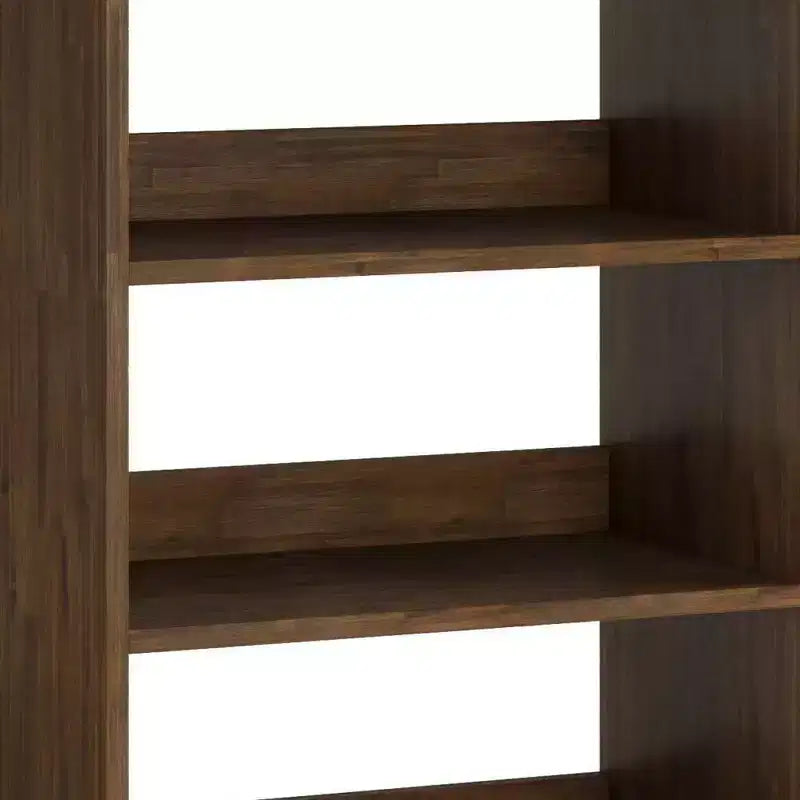 Libreria alta in Marrone Rustico con Gambe a Forcina e Cassetto – Stile Industriale, Montaggio da 1 Persona