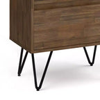 Libreria alta in Marrone Rustico con Gambe a Forcina e Cassetto – Stile Industriale, Montaggio da 1 Persona