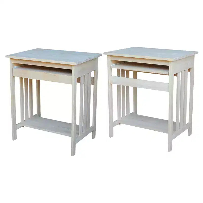 Supporto per Computer in Legno Massello Naturale Grezzo – Utente Singolo