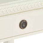 Tavolino Laterale Monocassetto Off-White, Legno, Singolo