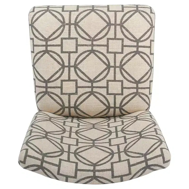 Sgabello da bancone senza braccioli imbottito marrone/multicolore, 1 posto