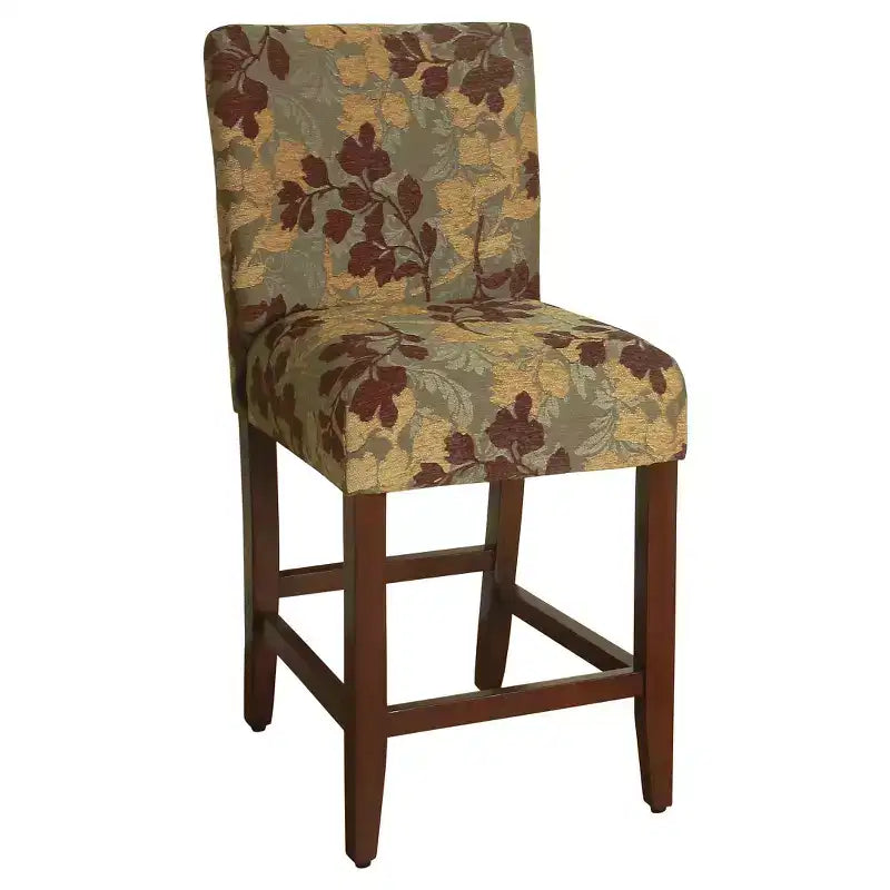 Sgabello da bancone senza braccioli imbottito marrone/multicolore, 1 posto