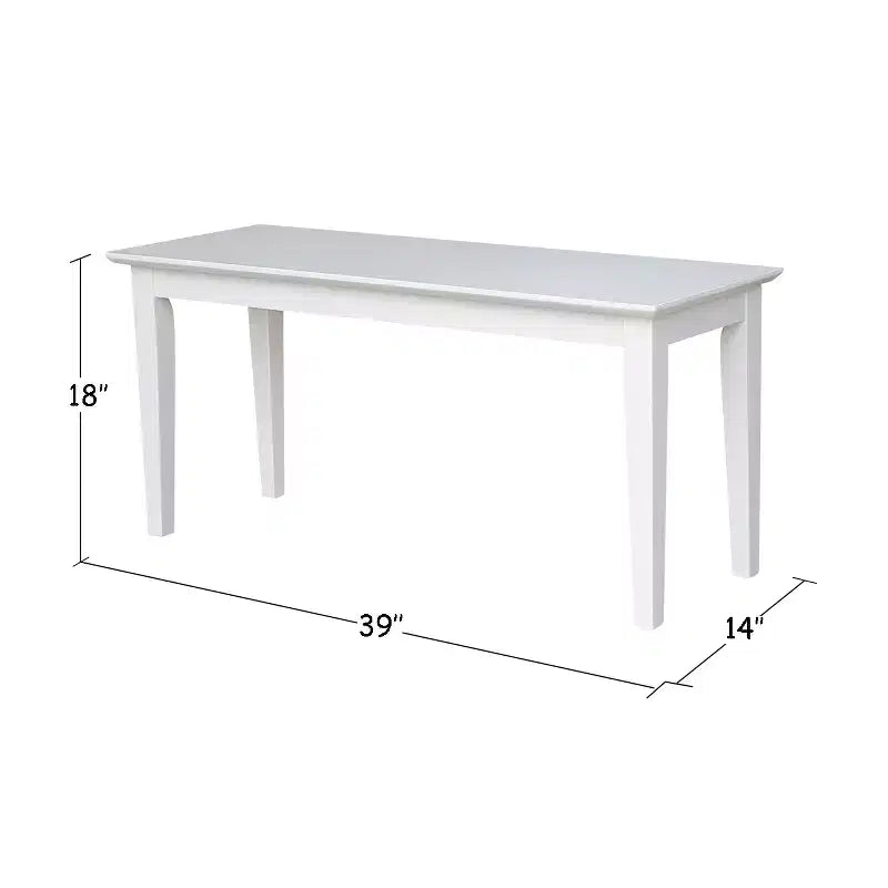 Panca in legno rettangolare nera / moka scuro / bianca / grigia / non rifinita, 2 posti