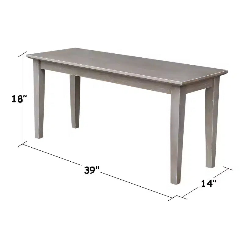 Panca in legno rettangolare nera / moka scuro / bianca / grigia / non rifinita, 2 posti