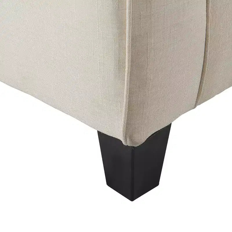 Divanetto / divano a 2 posti imbottito beige chiaro / antracite / grigio