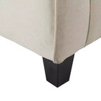 Divanetto / divano a 2 posti imbottito beige chiaro / antracite / grigio