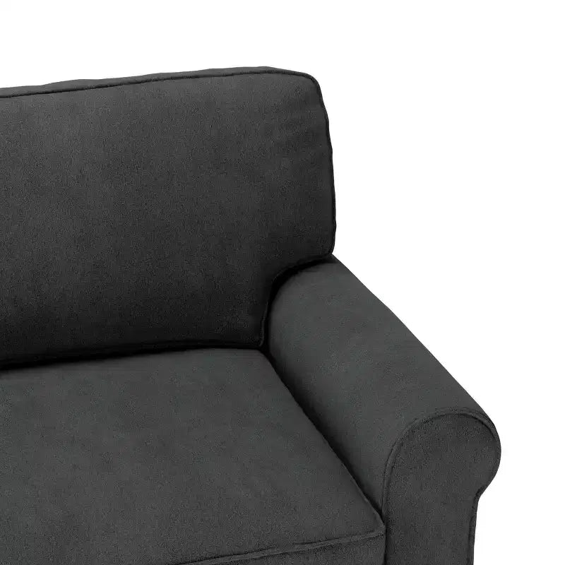 Divanetto / divano a 2 posti imbottito beige chiaro / antracite / grigio