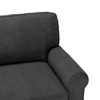 Divanetto / divano a 2 posti imbottito beige chiaro / antracite / grigio