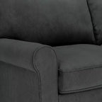 Divanetto / divano a 2 posti imbottito beige chiaro / antracite / grigio