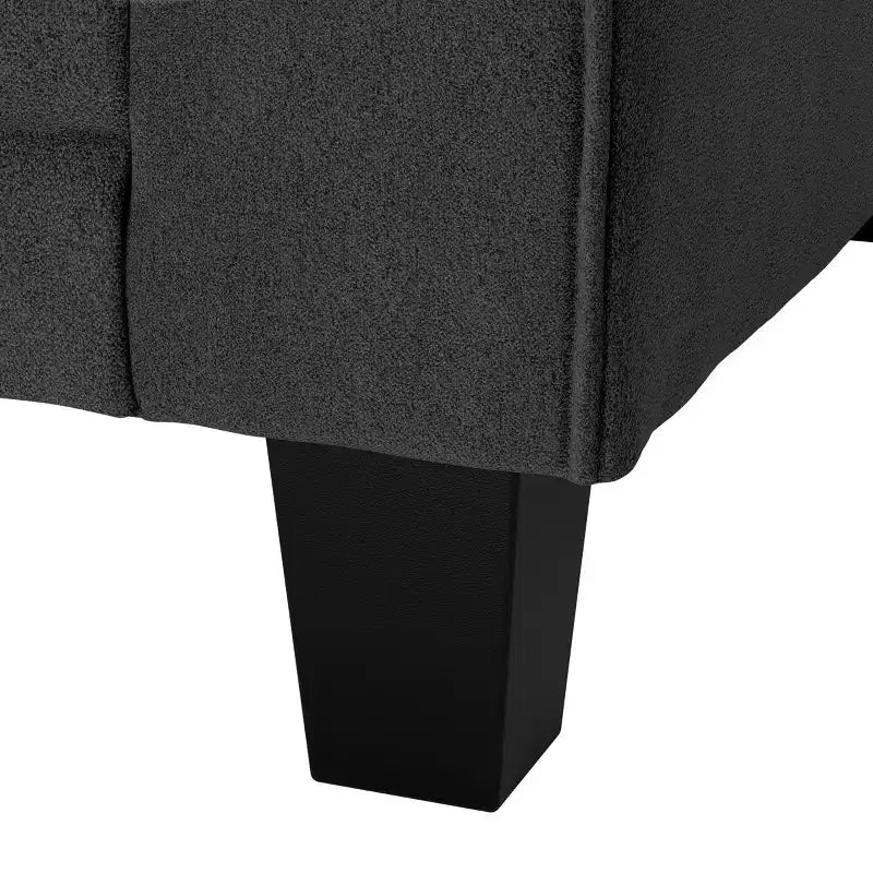 Divanetto / divano a 2 posti imbottito beige chiaro / antracite / grigio