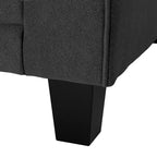 Divanetto / divano a 2 posti imbottito beige chiaro / antracite / grigio