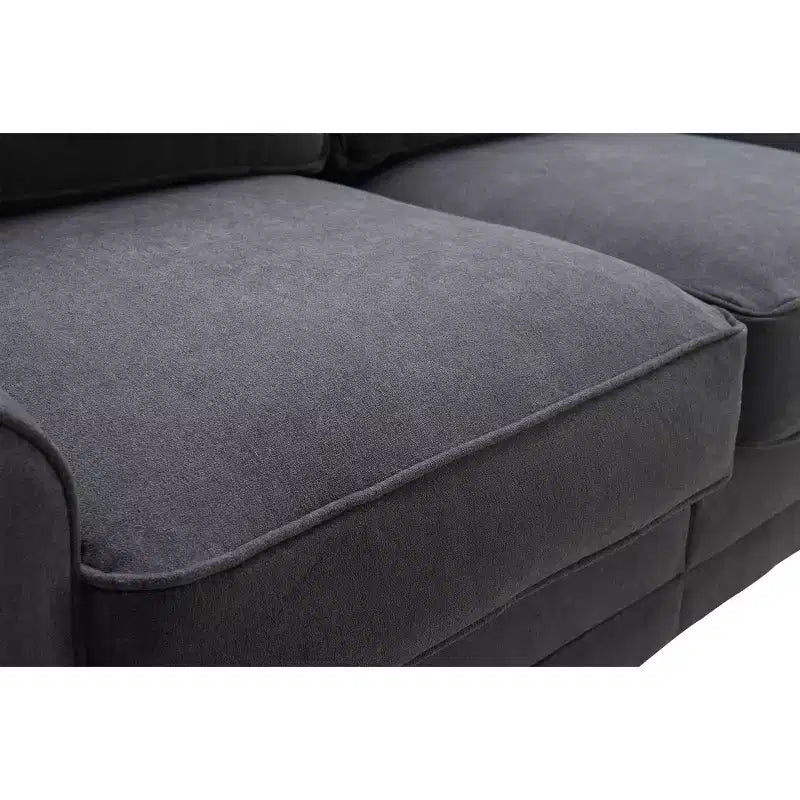 Divanetto / divano a 2 posti imbottito beige chiaro / antracite / grigio