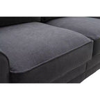 Divanetto / divano a 2 posti imbottito beige chiaro / antracite / grigio