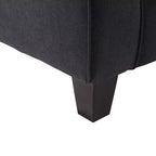 Divanetto / divano a 2 posti imbottito beige chiaro / antracite / grigio
