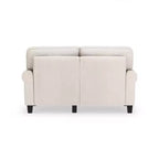Divanetto / divano a 2 posti imbottito beige chiaro / antracite / grigio