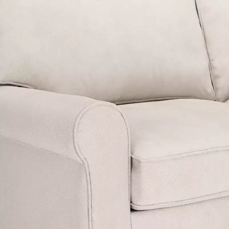 Divanetto / divano a 2 posti imbottito beige chiaro / antracite / grigio