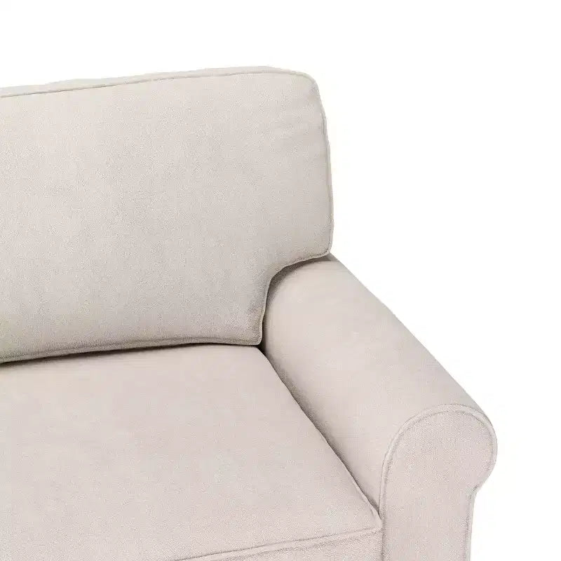 Divanetto / divano a 2 posti imbottito beige chiaro / antracite / grigio