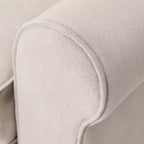 Divanetto / divano a 2 posti imbottito beige chiaro / antracite / grigio