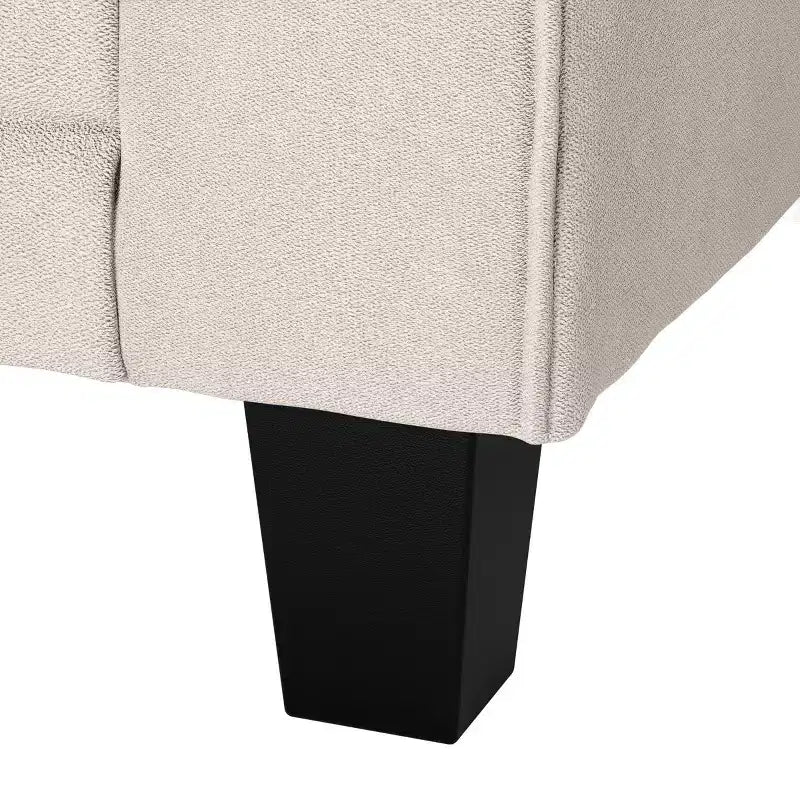 Divanetto / divano a 2 posti imbottito beige chiaro / antracite / grigio