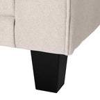 Divanetto / divano a 2 posti imbottito beige chiaro / antracite / grigio