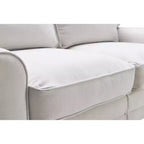 Divanetto / divano a 2 posti imbottito beige chiaro / antracite / grigio
