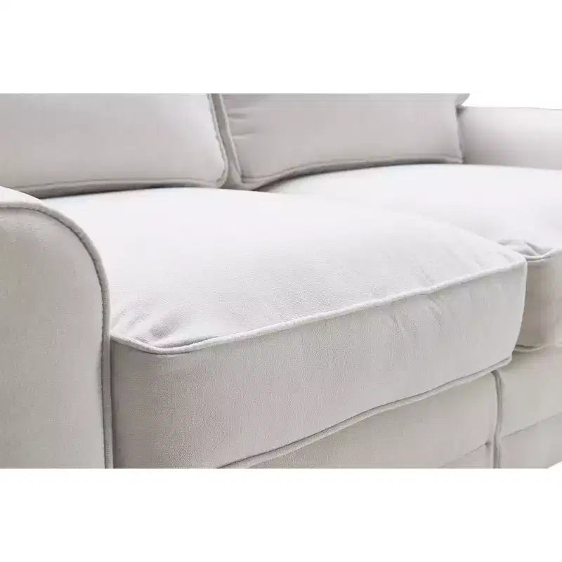 Divanetto / divano a 2 posti imbottito beige chiaro / antracite / grigio