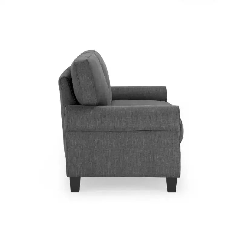 Divanetto / divano a 2 posti imbottito beige chiaro / antracite / grigio