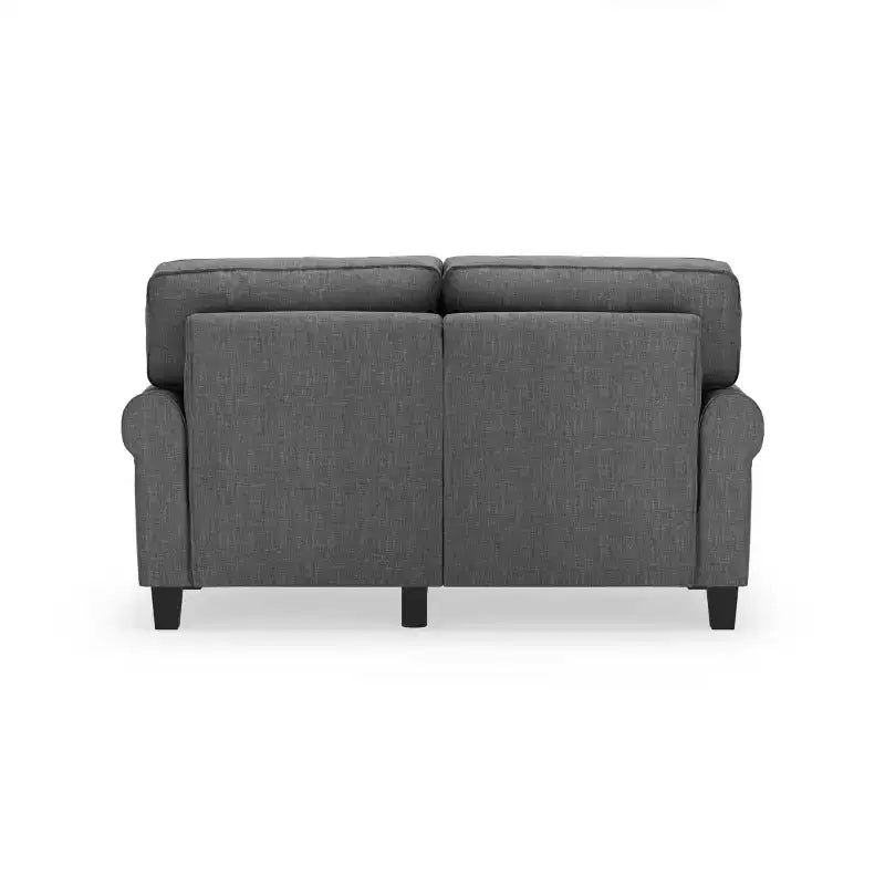 Divanetto / divano a 2 posti imbottito beige chiaro / antracite / grigio