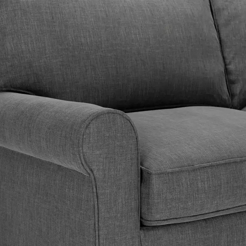 Divanetto / divano a 2 posti imbottito beige chiaro / antracite / grigio
