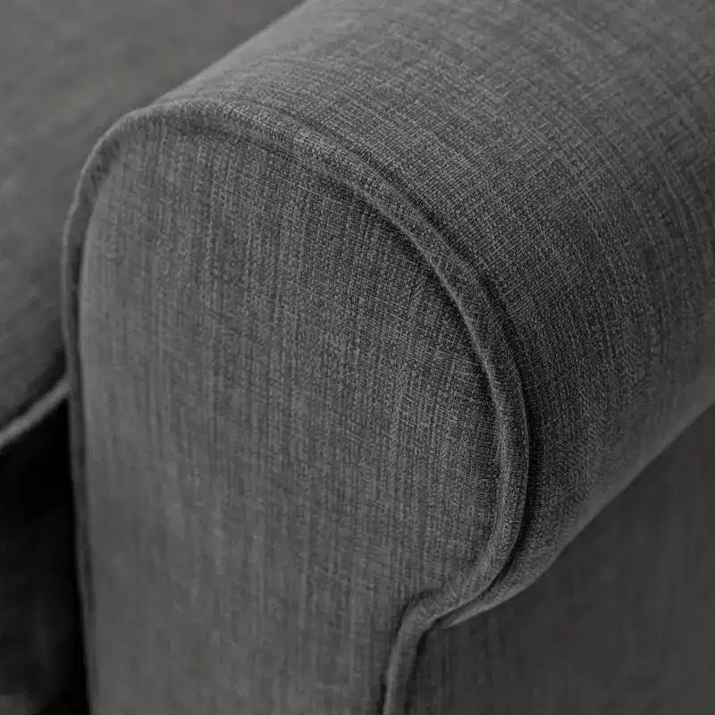 Divanetto / divano a 2 posti imbottito beige chiaro / antracite / grigio