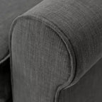 Divanetto / divano a 2 posti imbottito beige chiaro / antracite / grigio