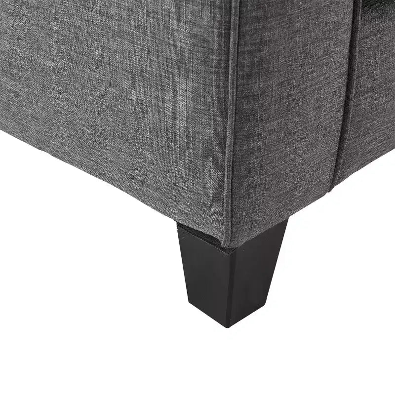Divanetto / divano a 2 posti imbottito beige chiaro / antracite / grigio